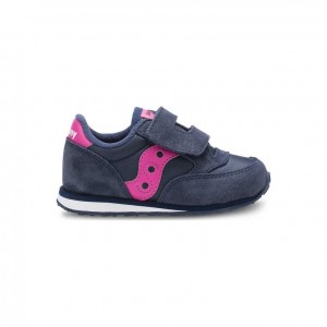 Tenisky Saucony Baby Jazz Hook & Loop Malé Deti Námornícka Modrá | SK-YDIQNWV