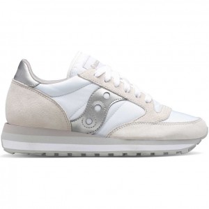 Tenisky Saucony Jazz Triple Damske Biele Strieborne | SK-XBZENCY