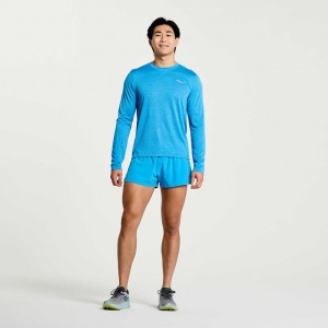 Tricko Saucony Stopwatch Long Sleeve Panske Modre | SK-ZFHYTQR