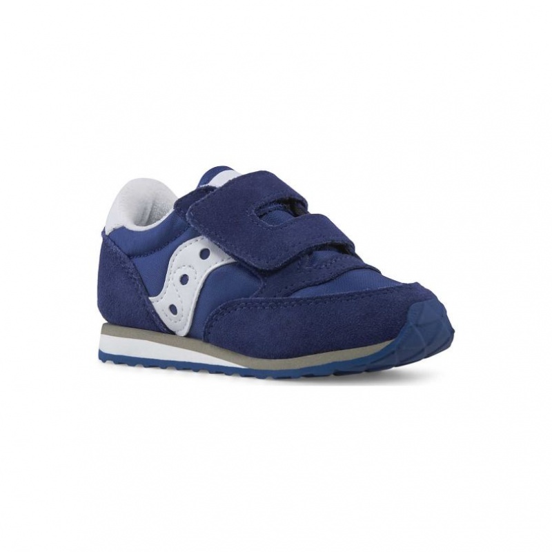 Tenisky Saucony Baby Jazz Hook & Loop Malé Deti Námornícka Modrá | SK-GMTKLUE