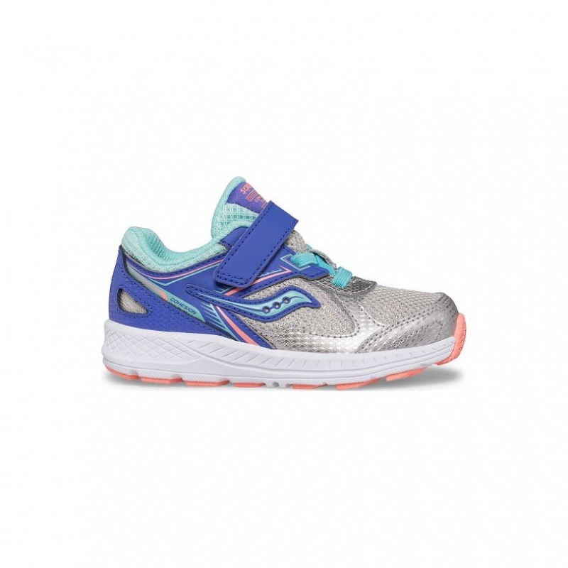 Tenisky Saucony Cohesion 14 A/C Jr. Malé Deti Modre Strieborne | SK-ZMQSRGT