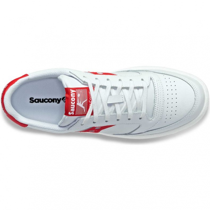 Tenisky Saucony Jazz Court PU Damske Biele Červené | SK-QMNFRIU