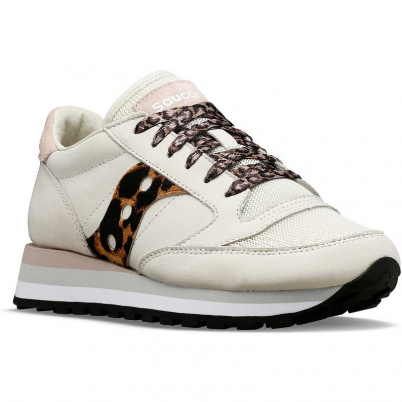 Tenisky Saucony Jazz Triple Damske Biele Leopardie | SK-WVICDSL