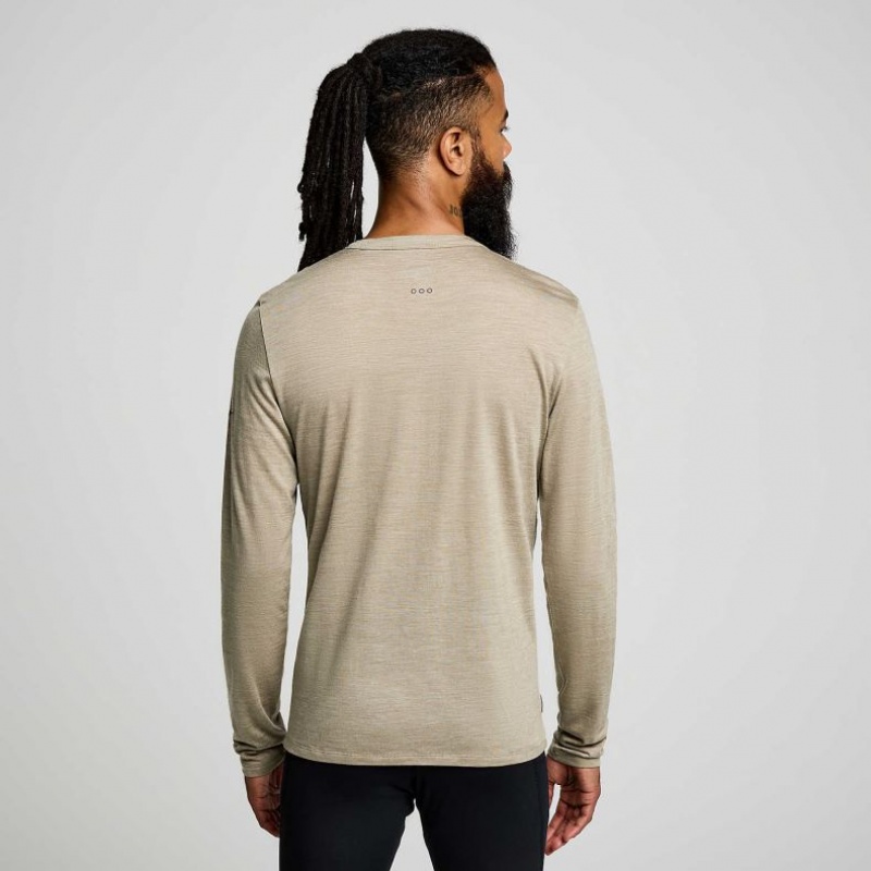 Tricko Saucony Peregrine Merino Long Sleeve Panske Olivovo Zelená | SK-VWHUCOL