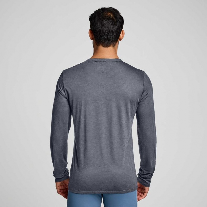 Tricko Saucony Peregrine Merino Long Sleeve Panske Siva | SK-BYEHWPN