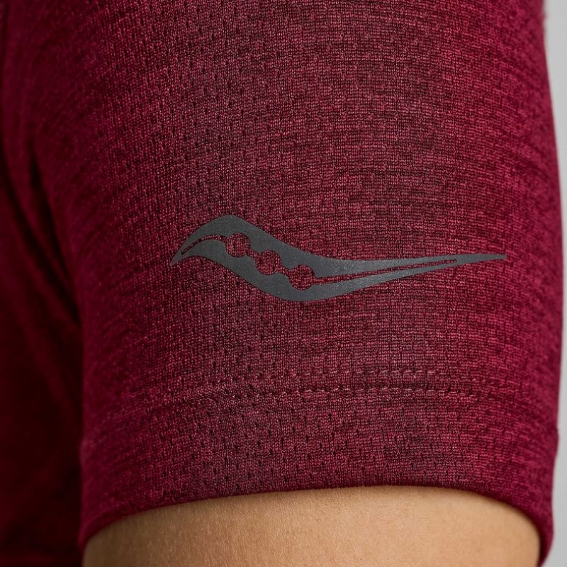 Tricko Saucony Stopwatch Graphic Kratke Sleeve Damske Červené | SK-ESUGLPA