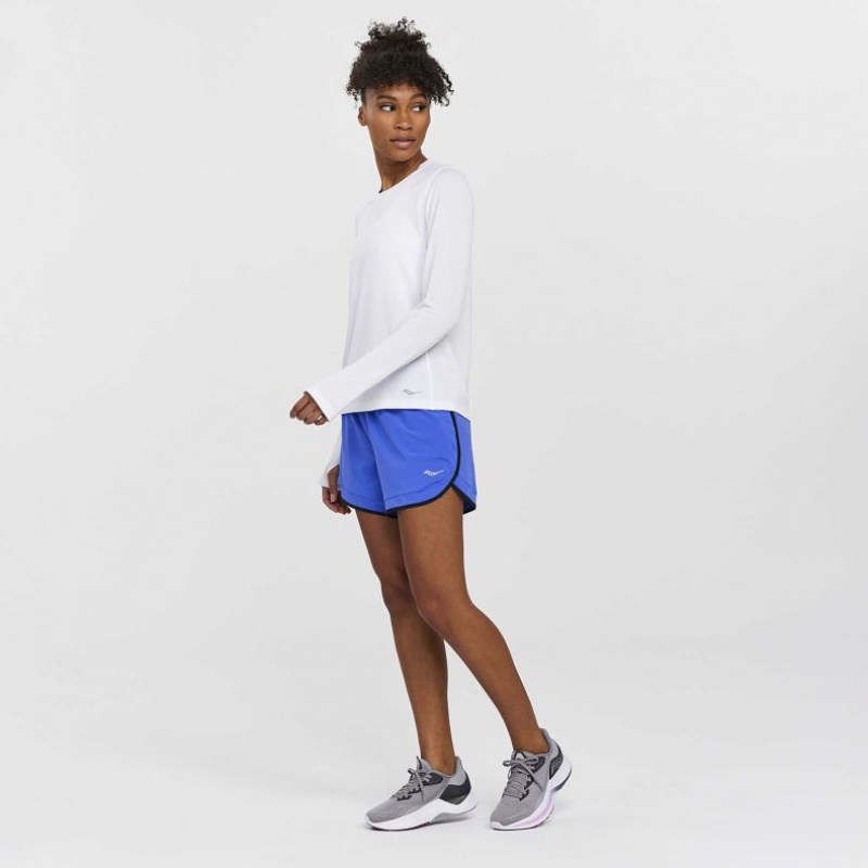 Tricko Saucony Stopwatch Long Sleeve Damske Biele | SK-NKILTWS